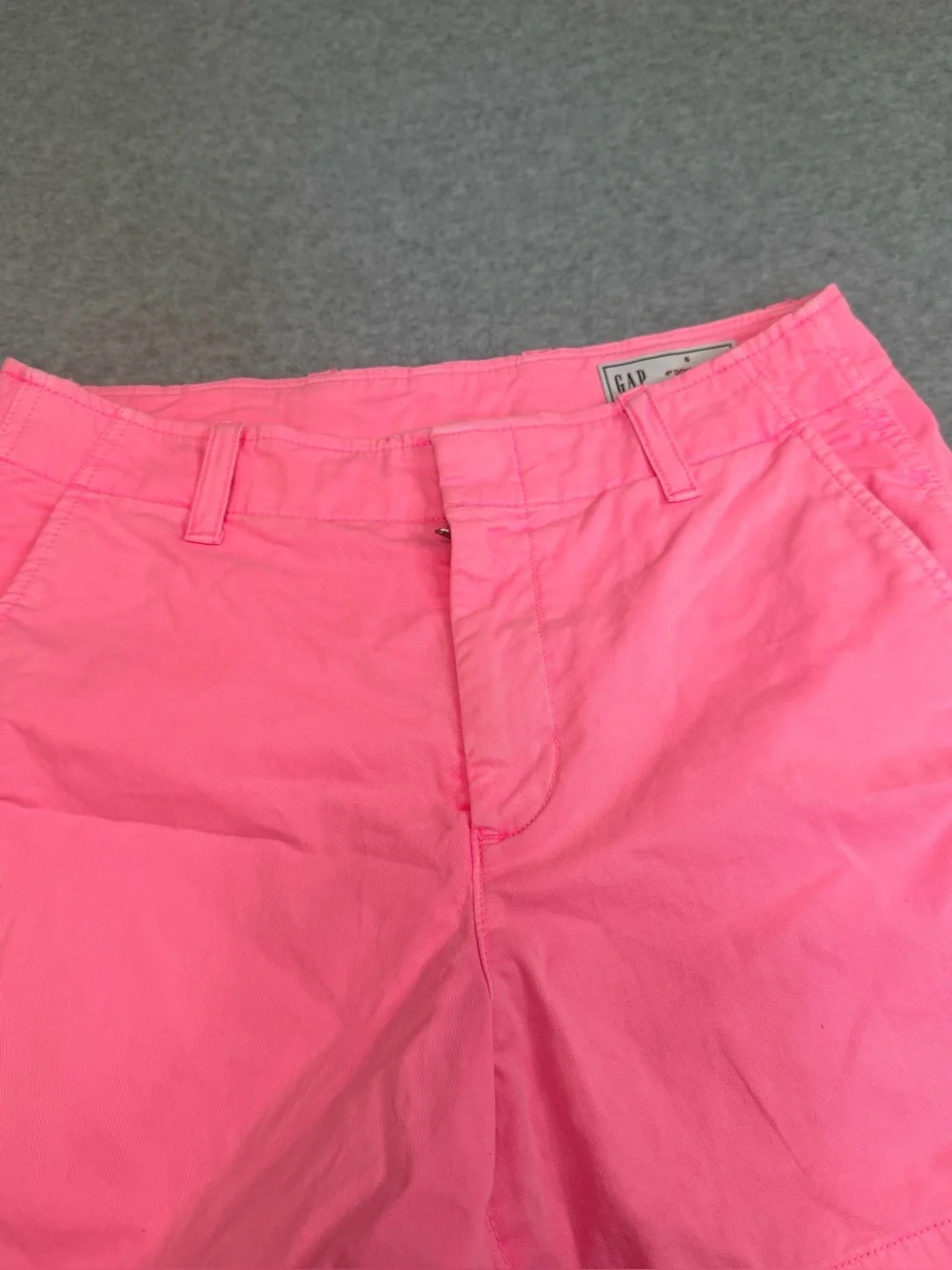 Gap Women Barbie Pink Cotton Chino Preppy Shorts Size 6